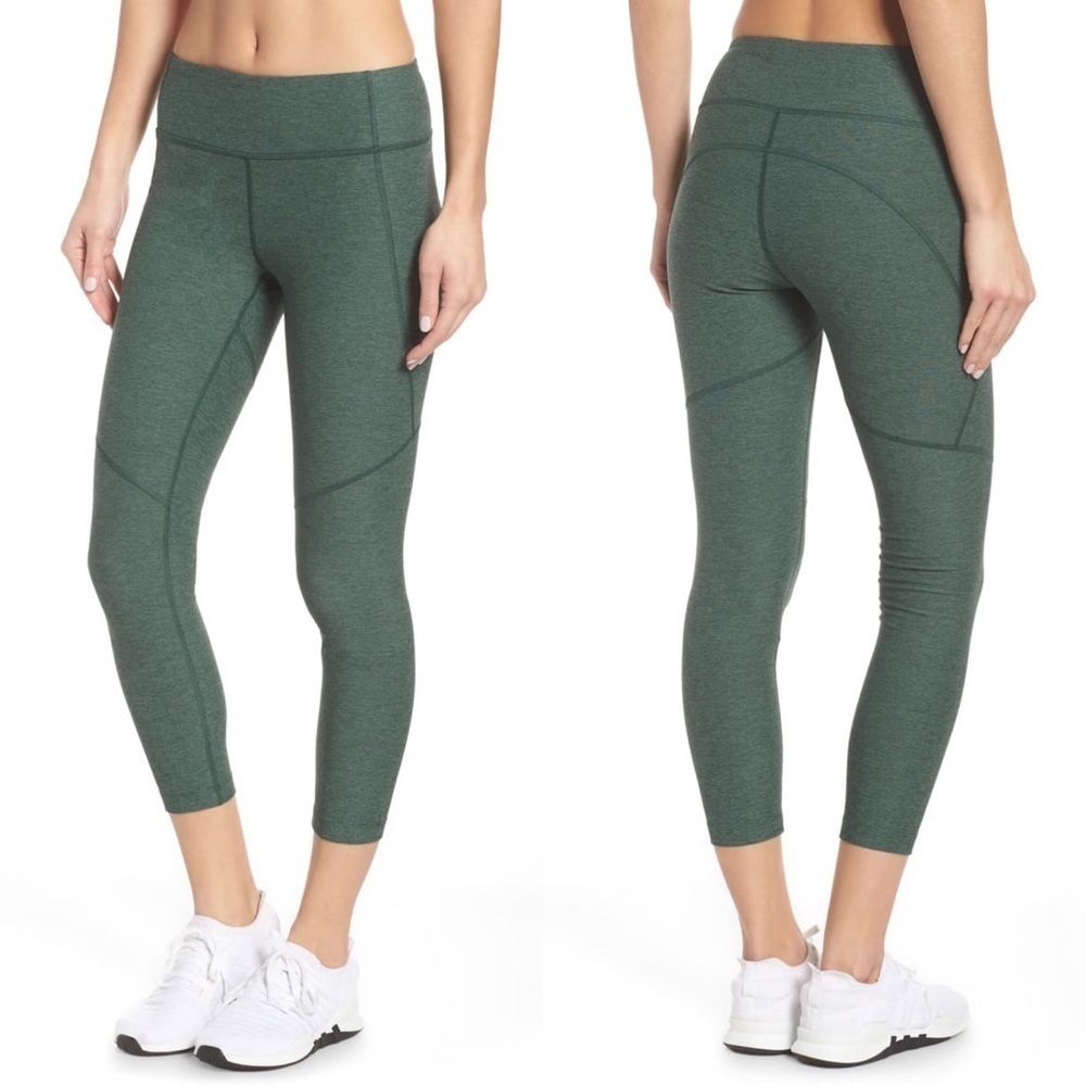 Outdoor Voices Green Warm Up Crop Leggings XS